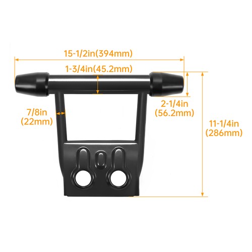 Solid Spare New For Yamaha Banshee 1987-2006 Black Front Bumper Guard & Rubber End Caps