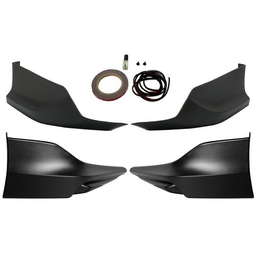Solid Spare Rear & Front Lip Side Apron Underbody 4PC For 16-17 Honda Accord Sedan HFP Style