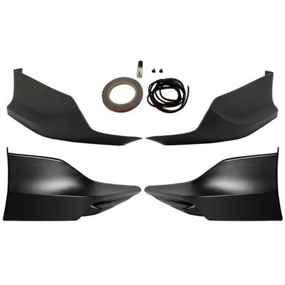 Solid Spare Rear & Front Lip Side Apron Underbody 4PC For 16-17 Honda Accord Sedan HFP Style
