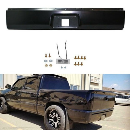 Solid Spare Fit For Silverado Sierra 1999-2007 New Rear Steel Bumper Roll Pan Fleetside