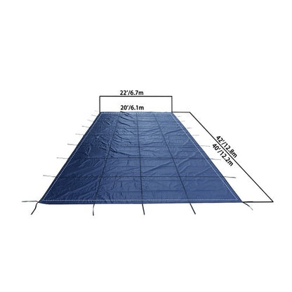 Solid Spare Inground Pool Safety Cover 25' × 45' Rectangle Safety Pool Covers Blue Mesh