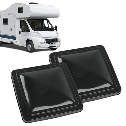 Solid Spare 2 pack 14"X14" Replacement RV Roof Vent Cover Black Camper (Trailer) Vent Cover
