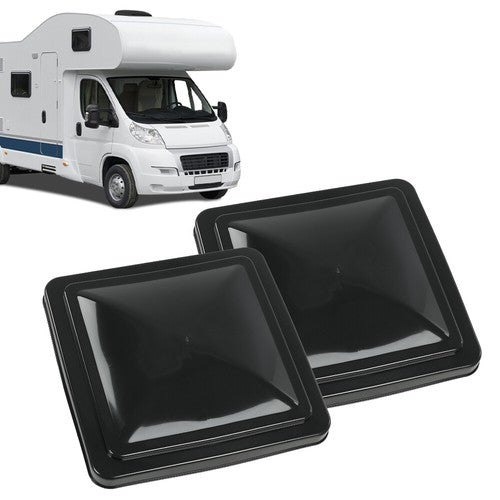 Solid Spare 2 pack 14"X14" Replacement RV Roof Vent Cover Black Camper (Trailer) Vent Cover
