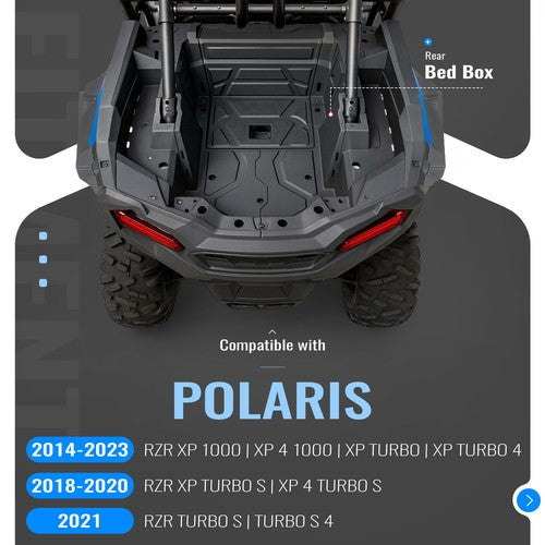 Solid Spare For Polaris RZR XP 1000/Turbo S 2014-23 2018 19 Left Side Rear Bed Box #5454271