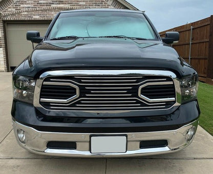 Solid Spare For 2013-2018 Dodge Ram 1500 Front Bumper Grille Chrome Grill Big Horn Style