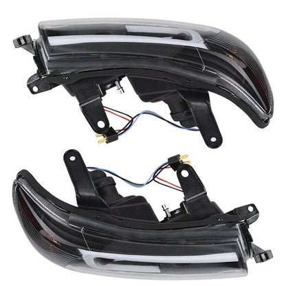 Solid Spare For Toyota Tacoma 2005-2011 Black LED Tube Projector Headlights Headlamp Pair