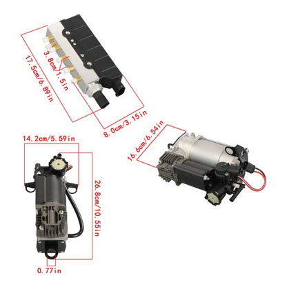 Solid Spare 2203200104 Air Ride Compressor &Valve Block Assembly For Mercedes W220 S500 S350