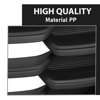 Solid Spare Fit For 20-23 Kia Seltos Front Bumper Upper Grille Grill Black+Chrome 86350Q5300