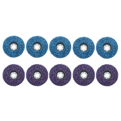 Solid Spare 10 Pack Diamond Strip Discs Stripping Wheel for Angle Grinder (4-1/2" x 7/8")
