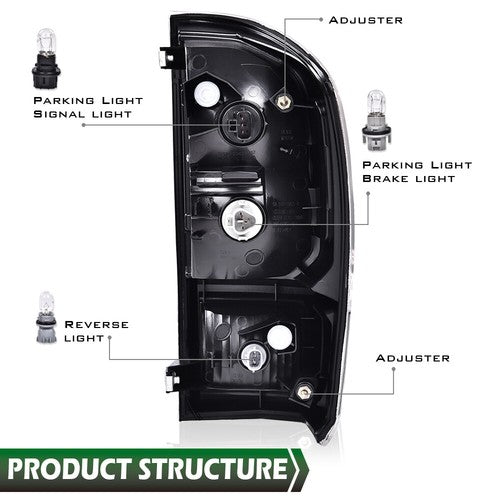 Solid Spare Fit For 2016-2021 Toyota Tacoma Rear Left Side Tail Light Brake Lamp Assembly