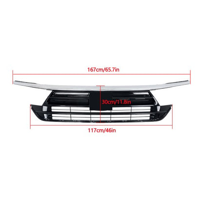 Solid Spare Front Grille Grill With Chrome Trim Replacement For Honda Odyssey 2021 2022 2023