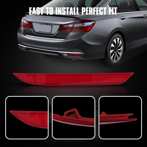 Fit 2016-2017 Honda Accord Sedan Rear Bumper Trim Molding & Reflector Tail Light