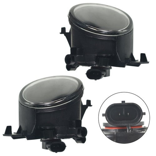 Solid Spare For Nissan Altima 2013-2015 4Dr Fog Lights Clear Lens Black Bezel Bumper Lamp