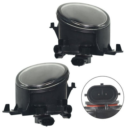 Solid Spare For Nissan Altima 2013-2015 4Dr Fog Lights Clear Lens Black Bezel Bumper Lamp