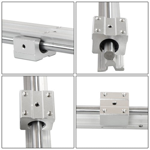 Solid Spare 2PCS Linear Guide SBR12-1500mm Linear Guide Rail w/4 PCS SBR12UU Sliders