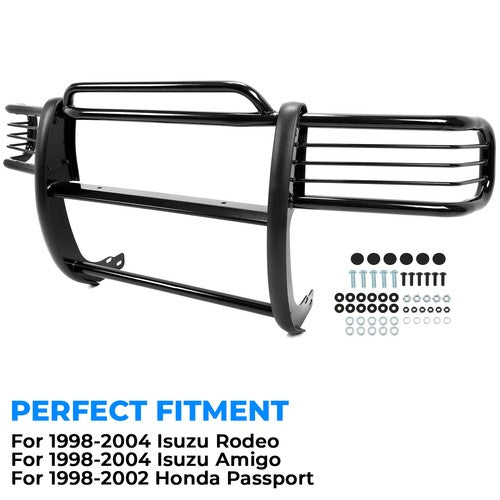 Solid Spare For Isuzu Rodeo Amigo 1998-2004 Bull Bar Grille Guard Black Steel Power Coated