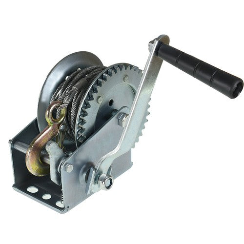Solid Spare Hand Winch 4.0mm*10m Rope High Carbon Steel For Trailer Boat ATV 1200lbs