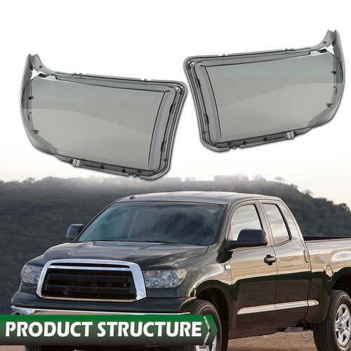 Solid Spare Fit For 2007-2013 Toyota Tundra 2008-17 Sequoia Headlight Replacement Lens Smoke