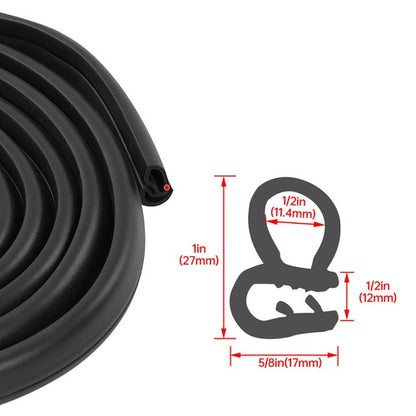 Solid Spare Rubber Door Seals Weatherstrip Pair Set Truck for 73-79 Ford F100 F150 F250 F350