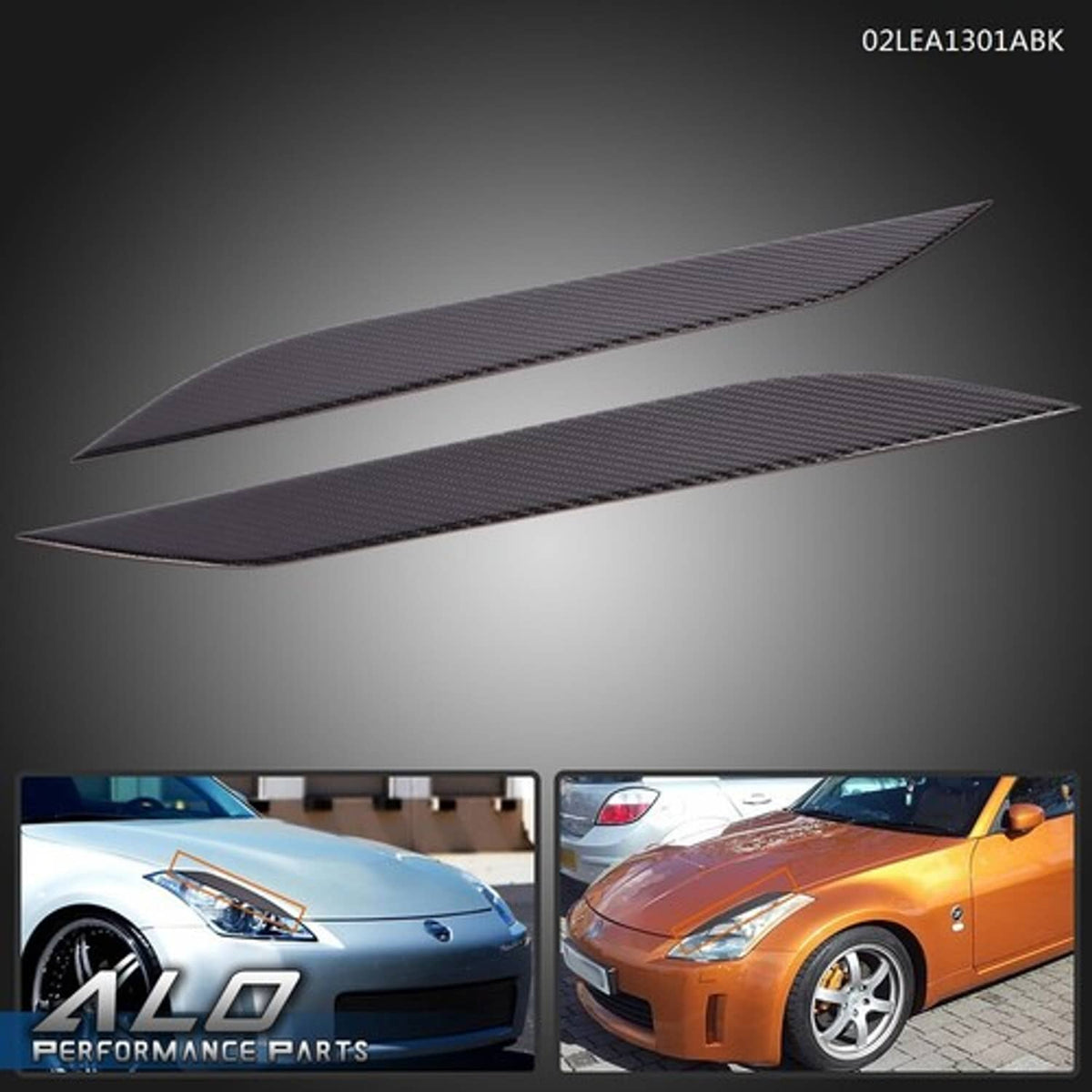 Solid Spare Fit For 2003-09 350Z Models Headlight Headlamp Eye Lid Eyelid Caps Covers 2pcs