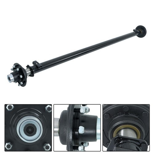 Solid Spare Fit For 7000lbs 7k TK Trailer Axle 8 lug-6.5" 74" Spring Center 89" Hub Face
