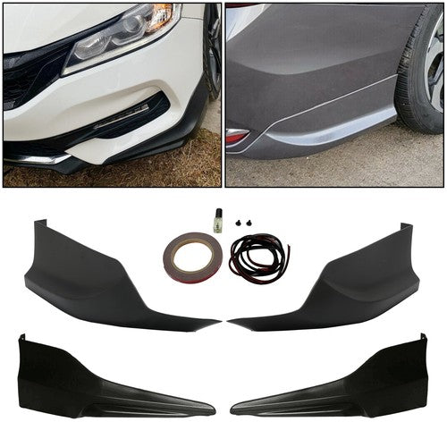 Solid Spare Rear & Front Lip Side Apron Underbody 4PC For 16-17 Honda Accord Sedan HFP Style