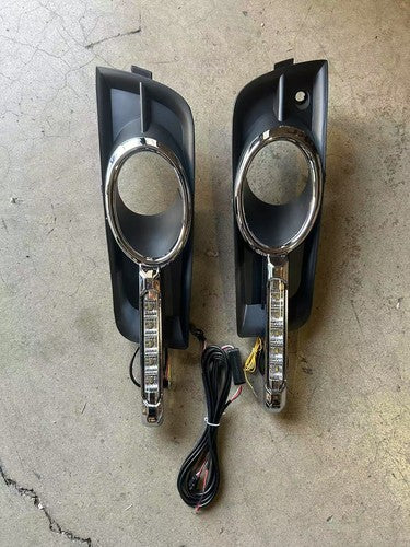 Pair Fog Light Driving Lamp Turn Signal LED DRL Fit Chevrolet Cruze 2009-2013