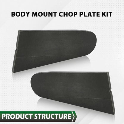 Solid Spare Body Mount Chop Plate Kit Left+Right Fit For 2005-2021 Toyota Tacoma Gen2 Gen3
