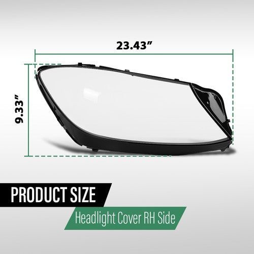 Solid Spare Fit For Mercedes-Benz S-Class W222 2018-2020 Headlight Headlamp Lens Cover Right
