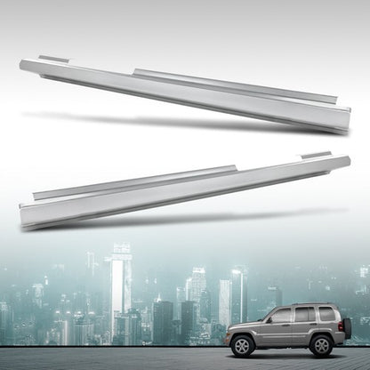 Solid Spare Fit For 2002-2007 Jeep Liberty 4 Door Slip-on Outer Rocker Panels Left+Right