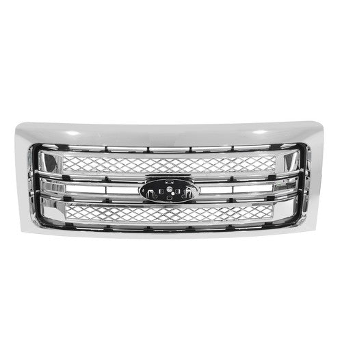 Front Bumper Upper Grille Chrome For 2009-2014 Ford F150 F-150 Platinum Style