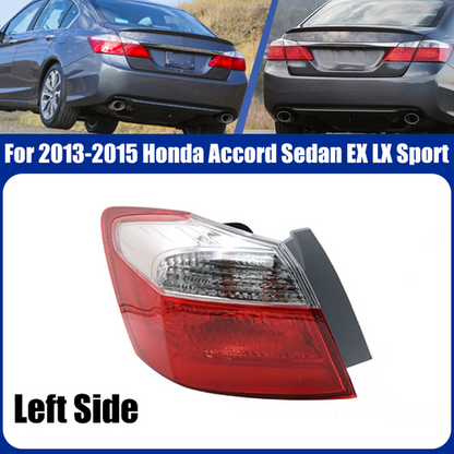 Halogen Outer Tail Light Left Side For 2013-2015 Honda Accord Sedan EX LX Sport