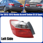 Halogen Outer Tail Light Left Side For 2013-2015 Honda Accord Sedan EX LX Sport