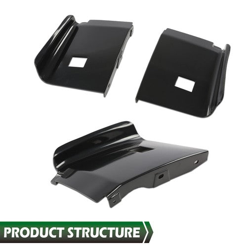 Solid Spare Fit For 1979-1985 Cadillac Eldorado Rear Bumper Fillers Set of 7 Black