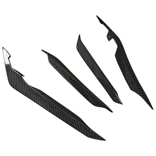 4PCS Carbon Fiber Front Bumper Side Blade Canard Fin For 22-24 Subaru WRX VB S4