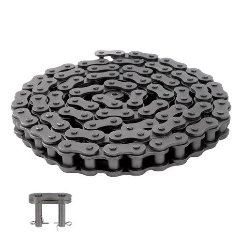 Solid Spare #100H 10 Feet Heavy Duty Carbon Steel Roller Chain with two Connecting Links