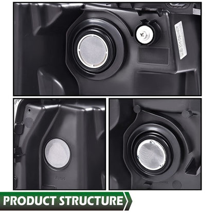 Solid Spare Headlight Fit For 2007-2014 Chevy Silverado 1500 2500HD 3500HD Left Driver Side
