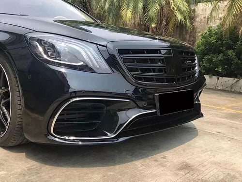 Grille For Mercedes Benz W222 S450 S500 S550 S550 S63 AMG 2014-2020 W/ ACC Black