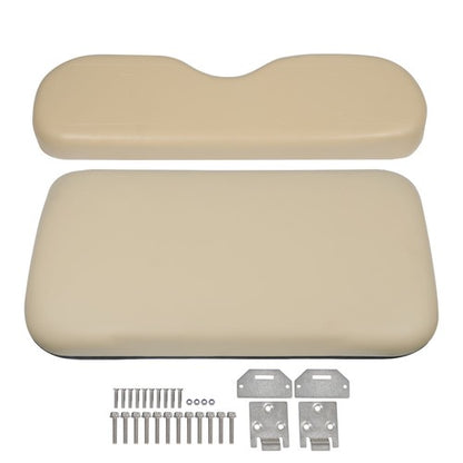 Solid Spare Golf Cart Tan Front Seat Cushion with Hardware For EZGO Medalist TXT 1994-2013