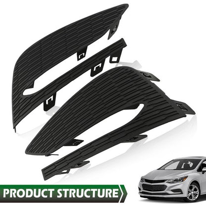 Solid Spare Front Bumper Insert Fog Light Cover Left+Right Fit For 2016-2018 Chevrolet Cruze