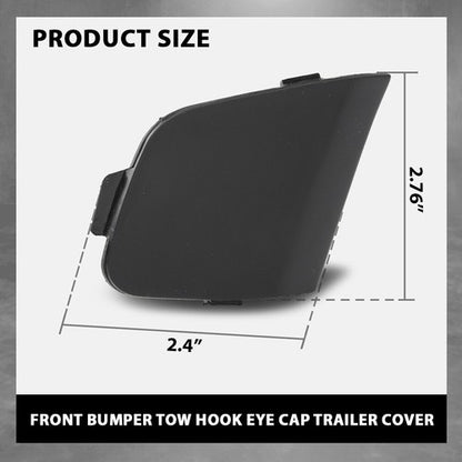 Solid Spare Fit For 2012 2013 2014 Ford Focus Front Bumper Tow Eye Hook Cover Cap Black