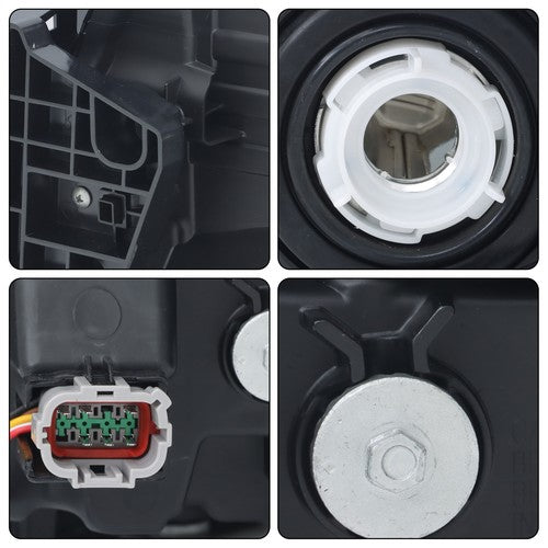 Solid Spare Factory Halogen Black Headlight For Nissan Frontier 2022-2023 Right Side Clear