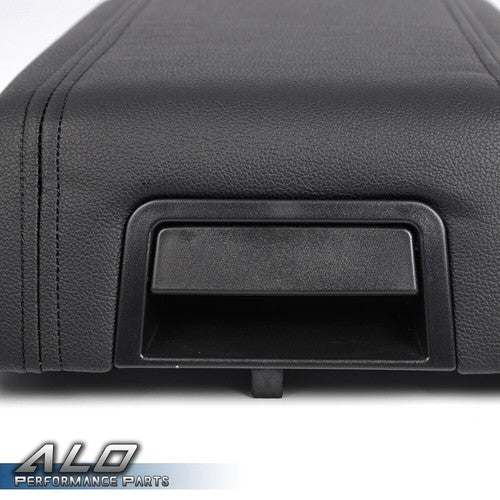 Solid Spare Center Console Arm Rest Lid Cover Pad Leather Fit For 2004-2008 Ford F-150 Black