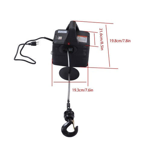 Solid Spare 1500W 2-in-1 Portable Electric Hoist Power Winch 1100lbs Wireless Remote Control