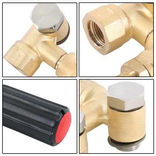 Solid Spare 5.5 GPM 3650PSI 3/8 Unloader with Mounting Bolt Set for Pressure Pump RR, RK, XM