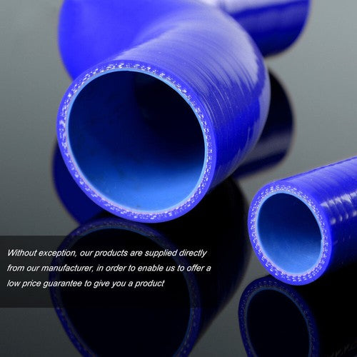 Solid Spare 60mm - 80mm Silicone 45 Degree Elbow Reducer Pipe Hose Blue