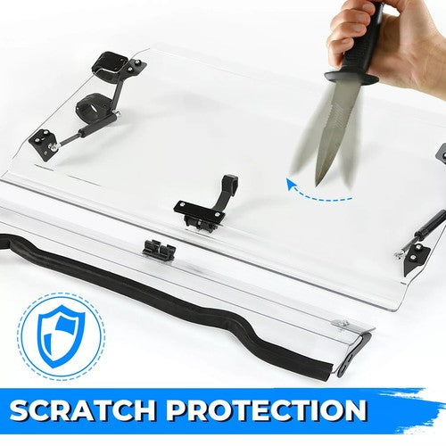 Solid Spare Fold Down Windshield For 14-18 Polaris RZR 900/XP 1000/S 900 Scratch Resistant