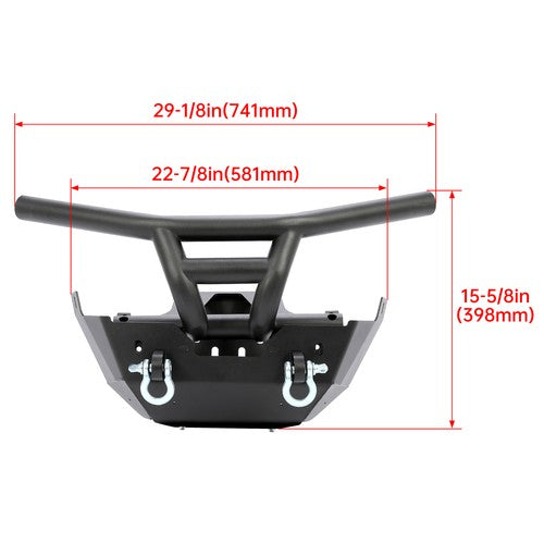Solid Spare For Can-Am Maverick X3 17-23 Winch Ready Front Bumper W/ D-Rings Brush Guard