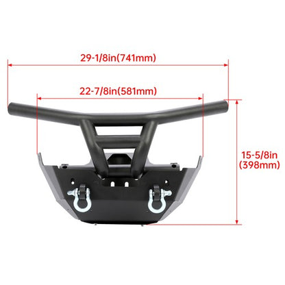 Solid Spare For Can-Am Maverick X3 17-23 Winch Ready Front Bumper W/ D-Rings Brush Guard