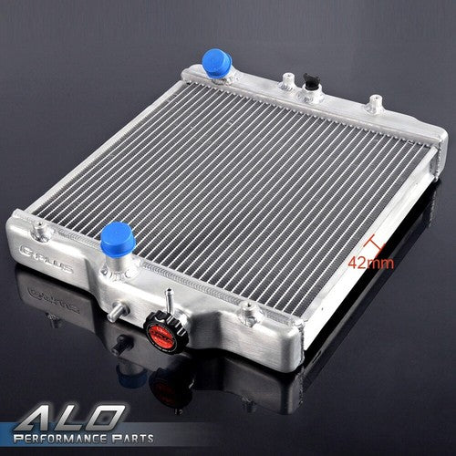 Solid Spare Fit For 92-2000 Honda Civic D15 16 EG EK SOHC 2 Row 42MM Full Aluminum Radiator
